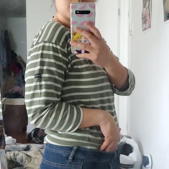 Saint-James Green striped long sleeves - Picture 4 of 6